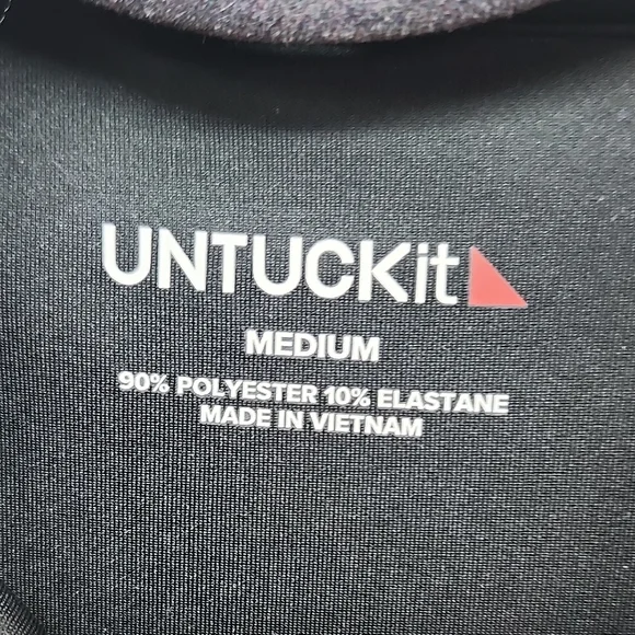 UNTUCKit Mazzano Quarter Zip Pullover Mens Medium Black - Picture 2 of 7